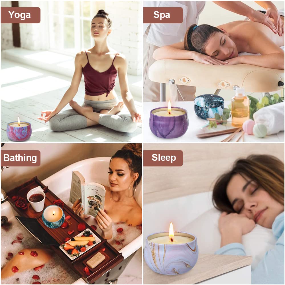 Scented Candles Gifts Set for Women - 9 Pack Soy Wax with Essential Oils