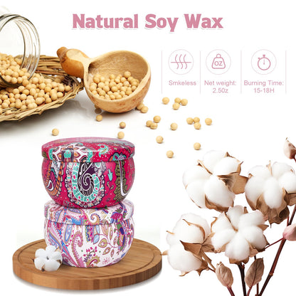 Scented Candles Gifts Set for Women - 9 Pack Soy Wax with Essential Oils
