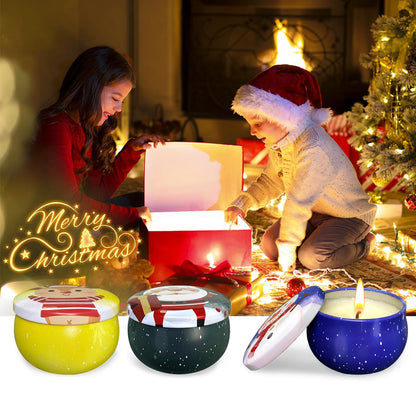 Scented Candles for Christmas - 3-Pack Gift Set (Soy Wax)