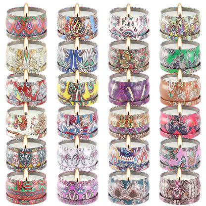Scented Candles Gift Set – 24-Pack, 2.5 oz Soy Wax Aromatherapy