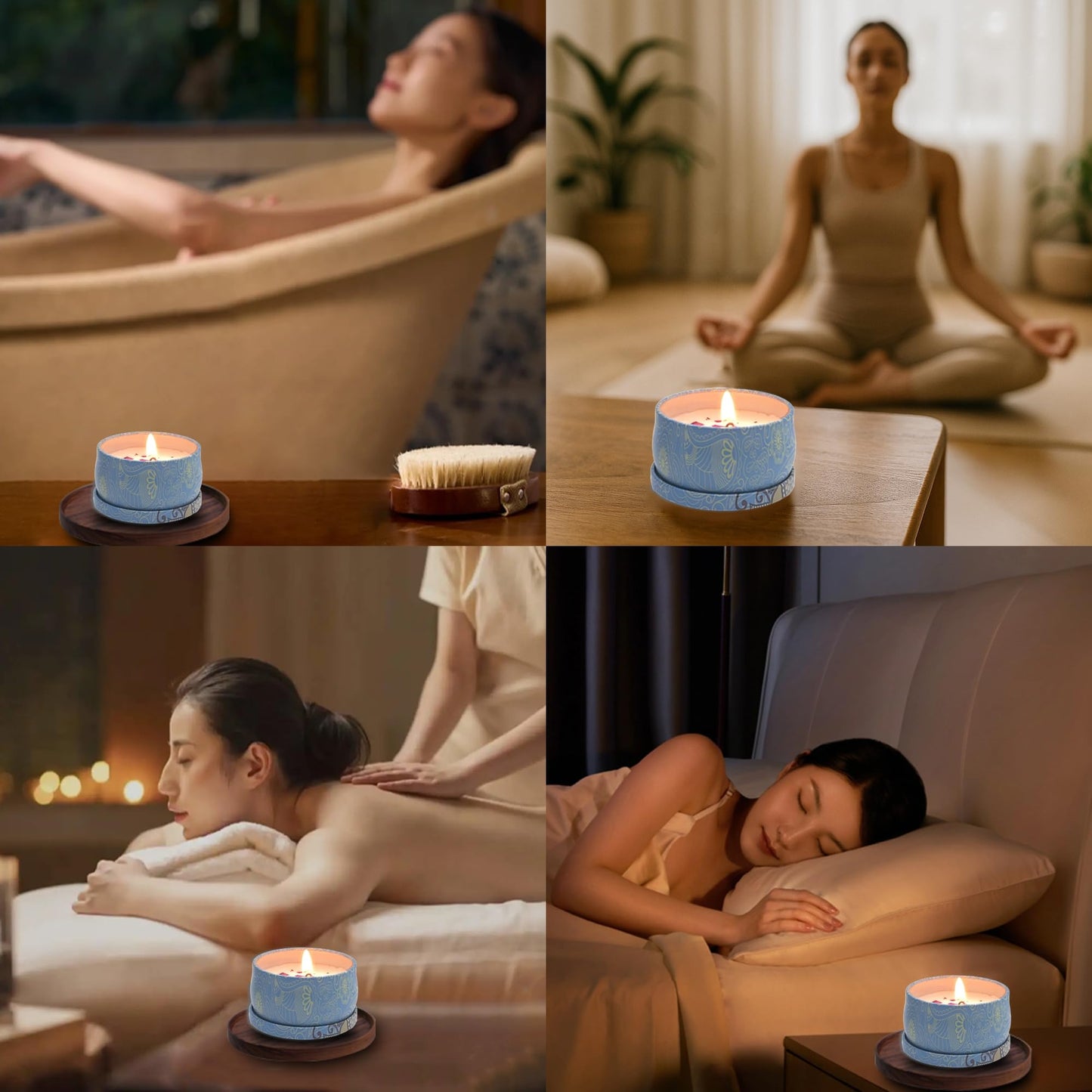 Scented Candles Gift Set for Women – 4 Pack Soy Wax with Essential Oils | All Natural, Non-Toxic