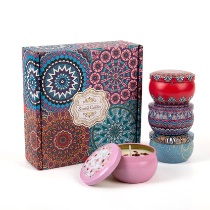 Scented Candles Gift Set for Women – 4 Pack Soy Wax with Essential Oils | All Natural, Non-Toxic