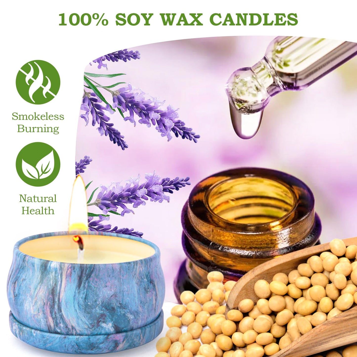 Scented Candles Gift Set - 9 Pack | Natural Soy Wax Aromatherapy Candles for Home & Gifts