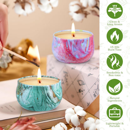 Scented Candles Gift Set - 9 Pack | Natural Soy Wax Aromatherapy Candles for Home & Gifts