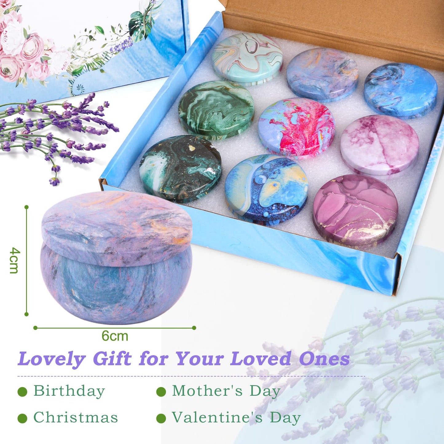 Scented Candles Gift Set - 9 Pack | Natural Soy Wax Aromatherapy Candles for Home & Gifts