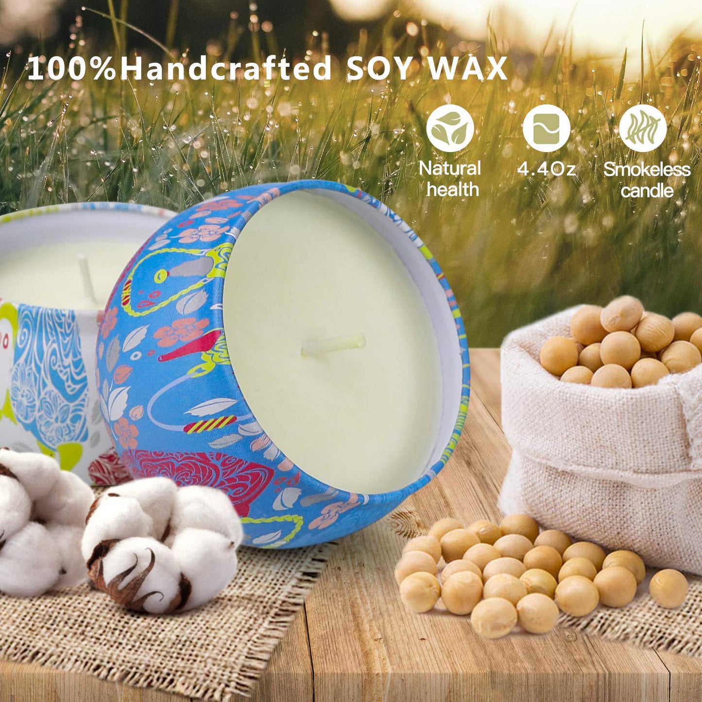 Scented Candles Gift Sets – Soy Wax Travel Tin Candles 4 Pack