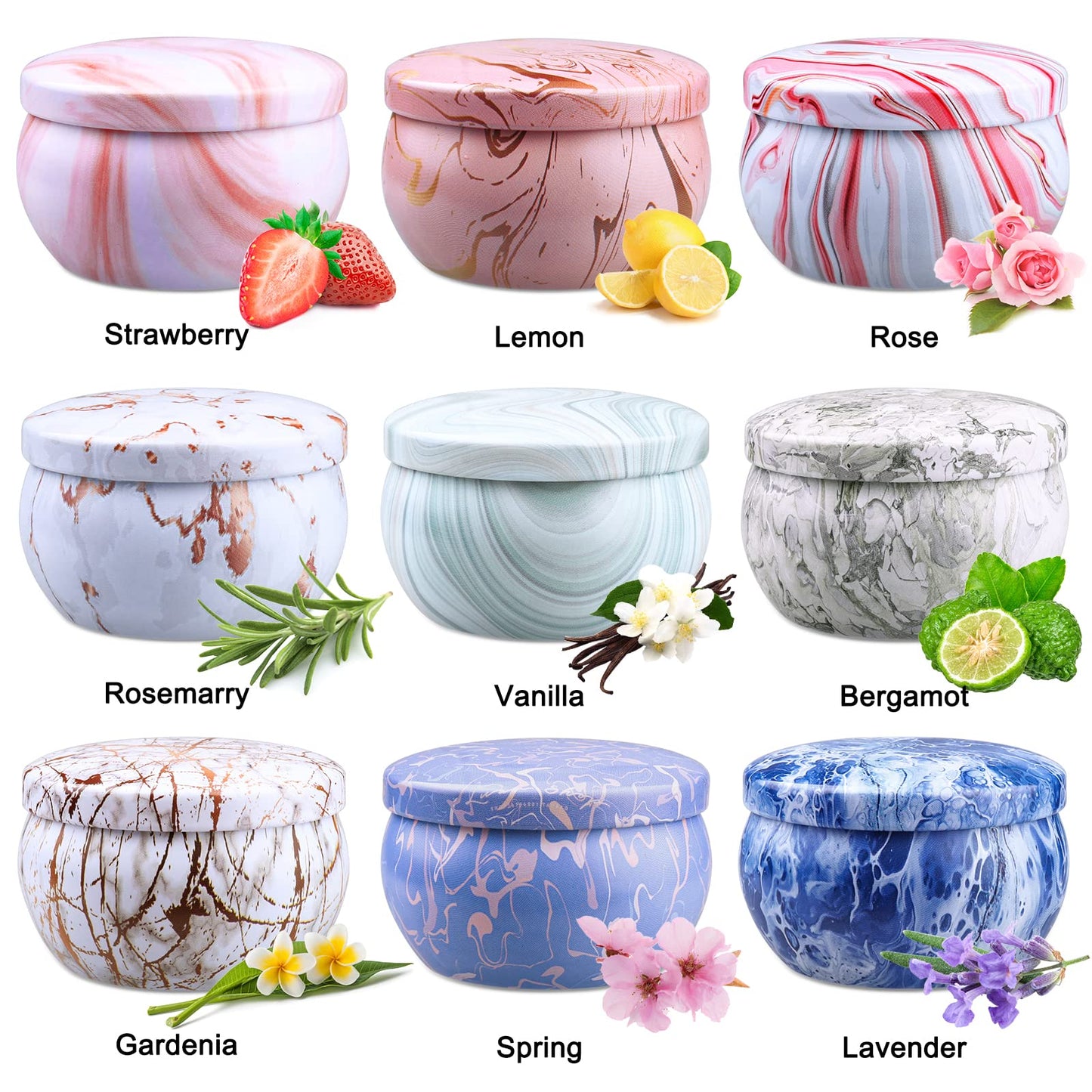Scented Candles Gift Set for Women – 9 Scents, 2.5oz Soy Wax, Long-Lasting Aromatherapy