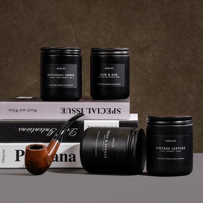 Men's Scented Candles Set — 4-Pack Soy Candles for Home, Gifts for Dad | Father's Day