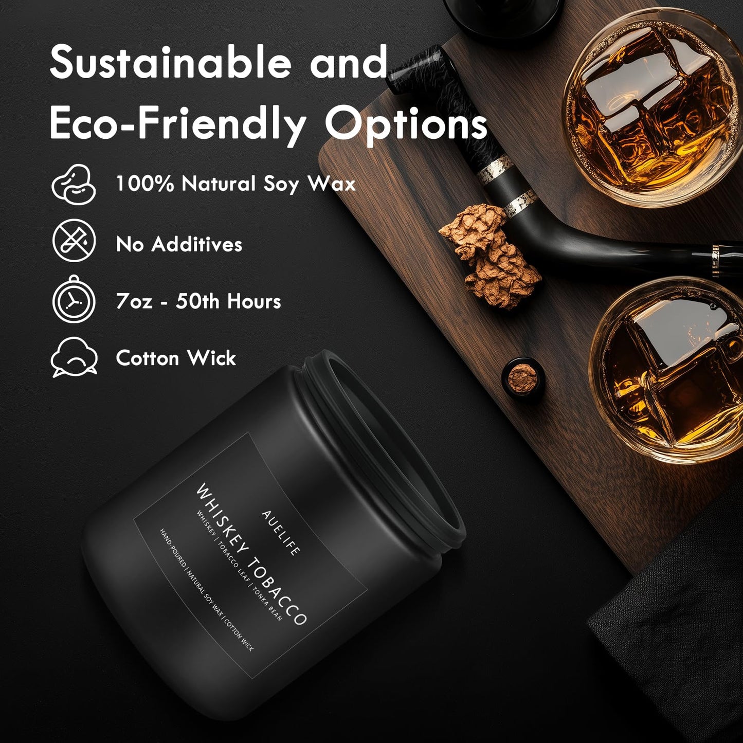 Scented Candles Set for Men – 4-Pack Masculine Soy Candles, Gifts for Dad