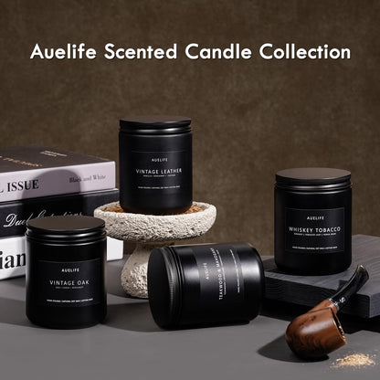 Scented Candles Set for Men – 4-Pack Masculine Soy Candles, Gifts for Dad
