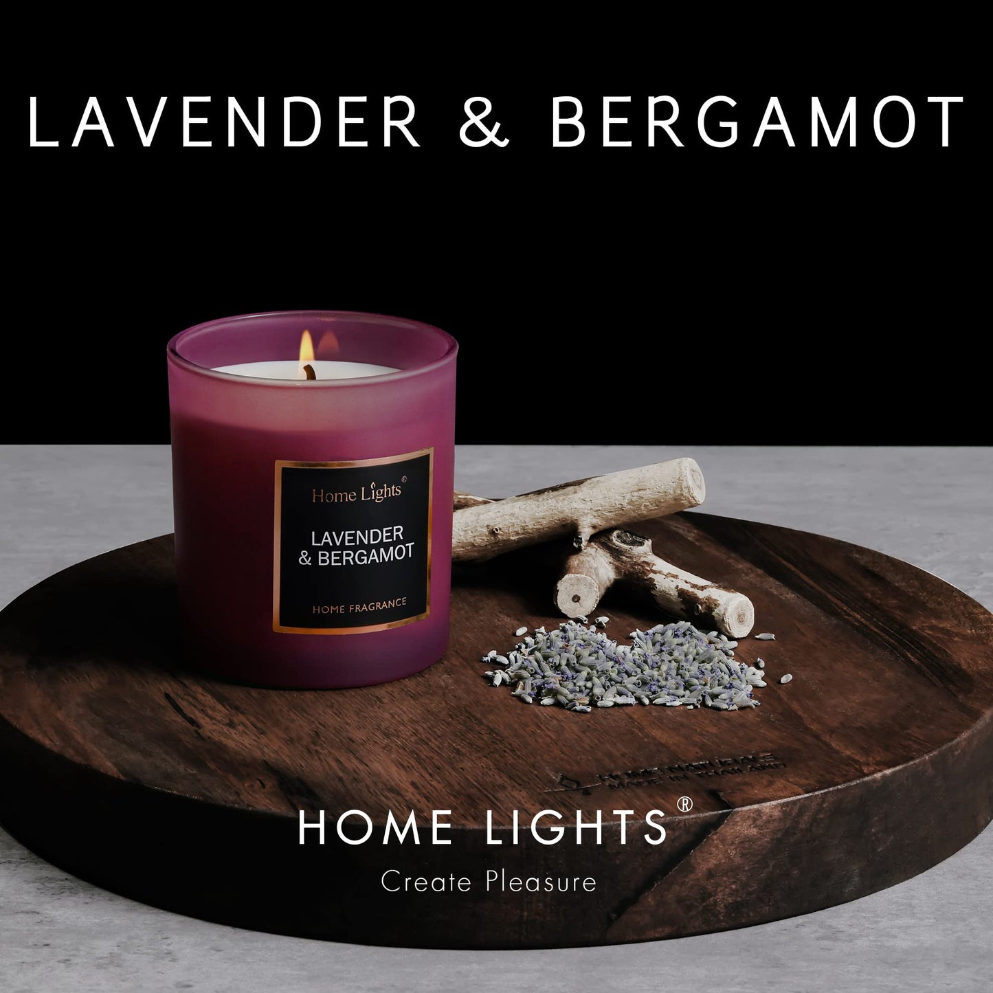 Scented Soy Candles – Lavender & Bergamot, 35h Burn Time | Natural Wax