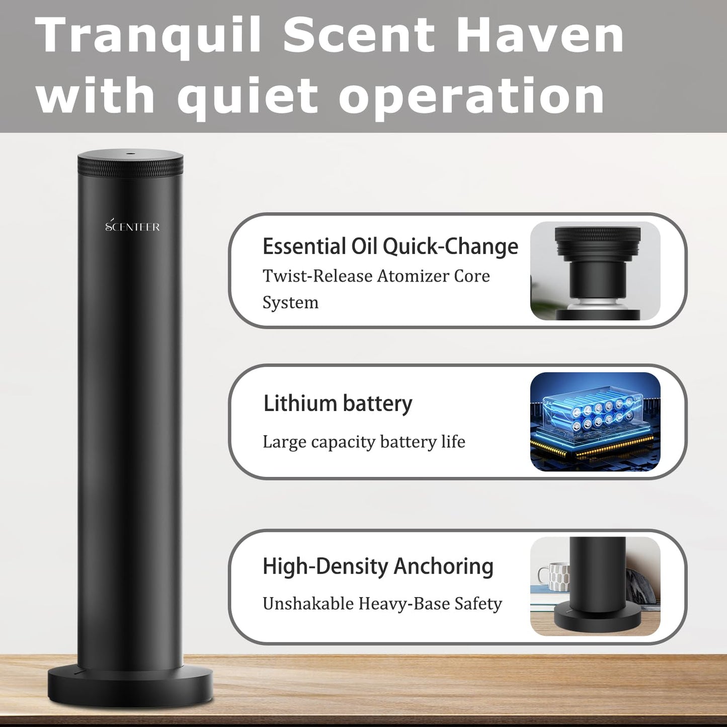 Wireless Hotel Scent Diffuser with App Bluetooth Control for Large Rooms | SCENTEER