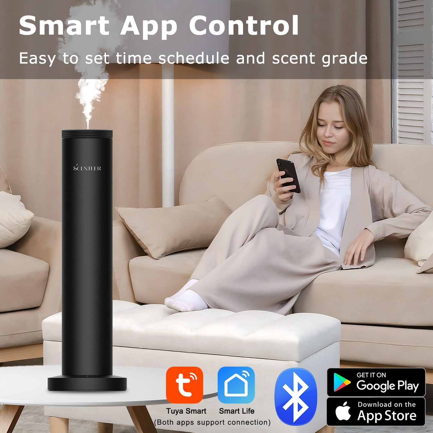 Wireless Hotel Scent Diffuser with App Bluetooth Control for Large Rooms | SCENTEER