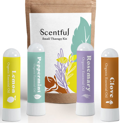 Scentful Smell Training Kit – Smell Retraining Therapy | Restore Sense of Smell and Taste | Made in USA with 4 Organic Essential Oils