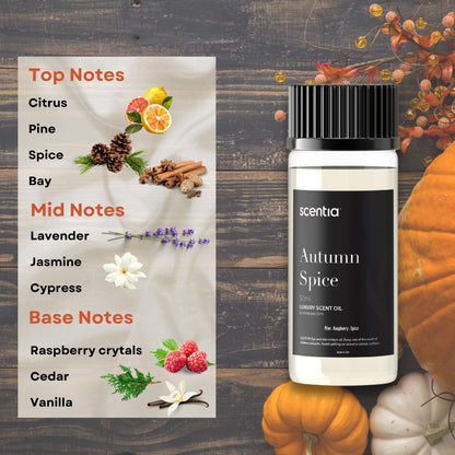 Scentia Autumn Spice Essential Oil 50ml - Pumpkin Spice Diffuser & Fall Decor