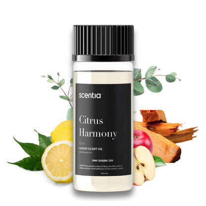 Scentia Citrus Harmony Essential Oil Blend – 50ml Lemon, Eucalyptus & Musk