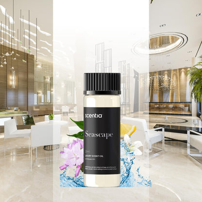 Scentia Escapade Hotel Diffuser Oil – 50ml | Jasmine, Bergamot & Marine Notes | Thanksgiving Gift
