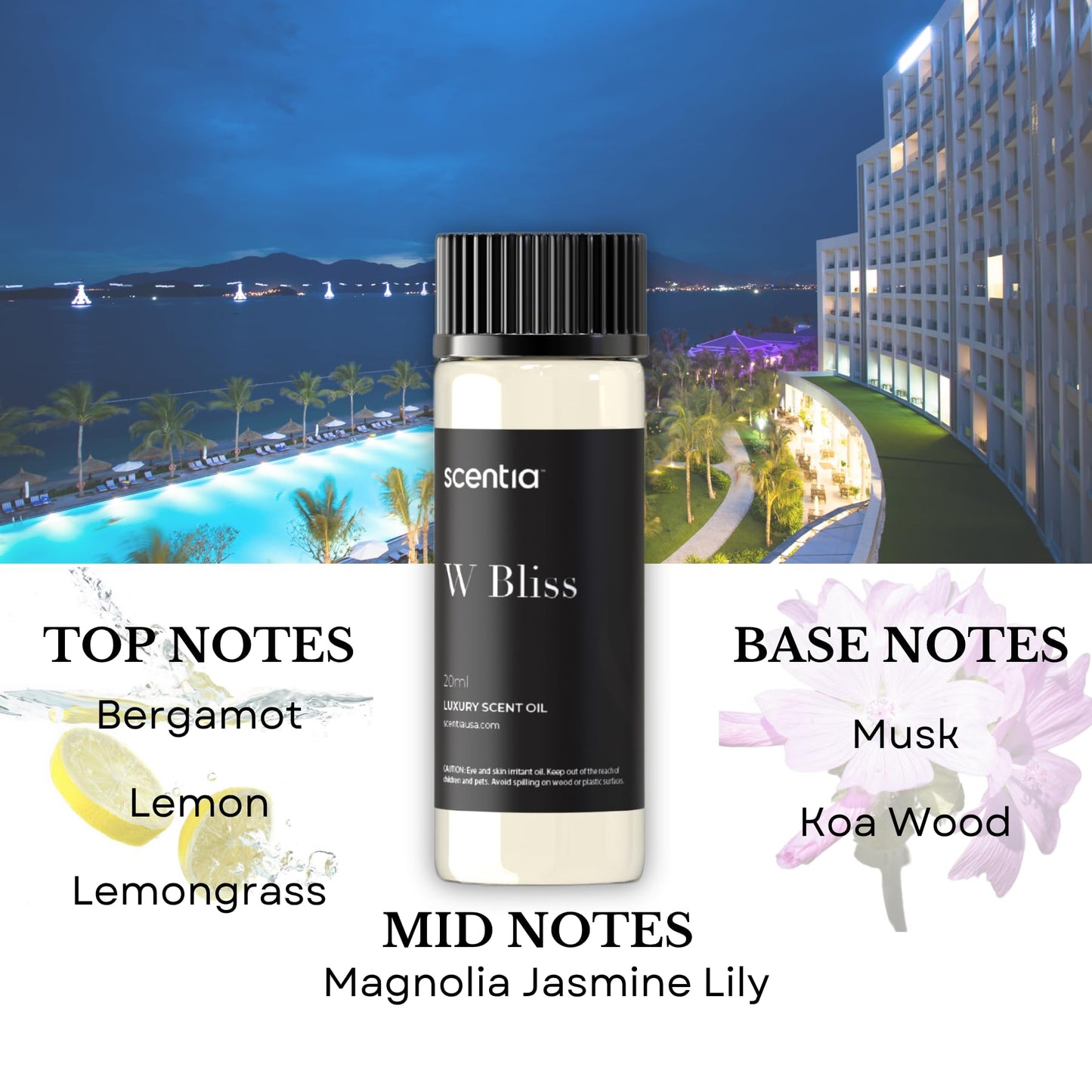 Scentia Hotel Diffuser Oil Gift Set – 3x20ml, Inspired by 1 Hotel Miami & W Hotels