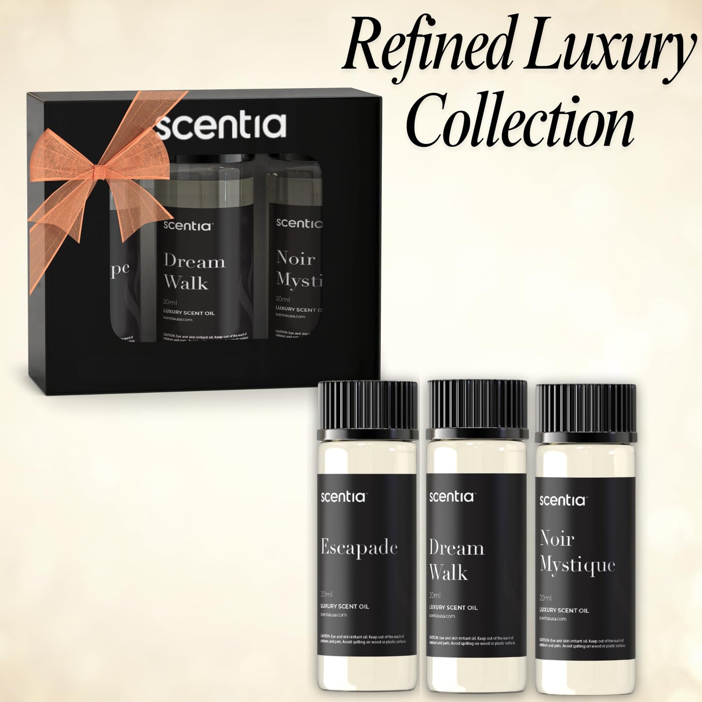 Scentia Hotel Inspired Diffuser Oils – 3×20ml Aromatherapy Set | Luxury Hotel Scents
