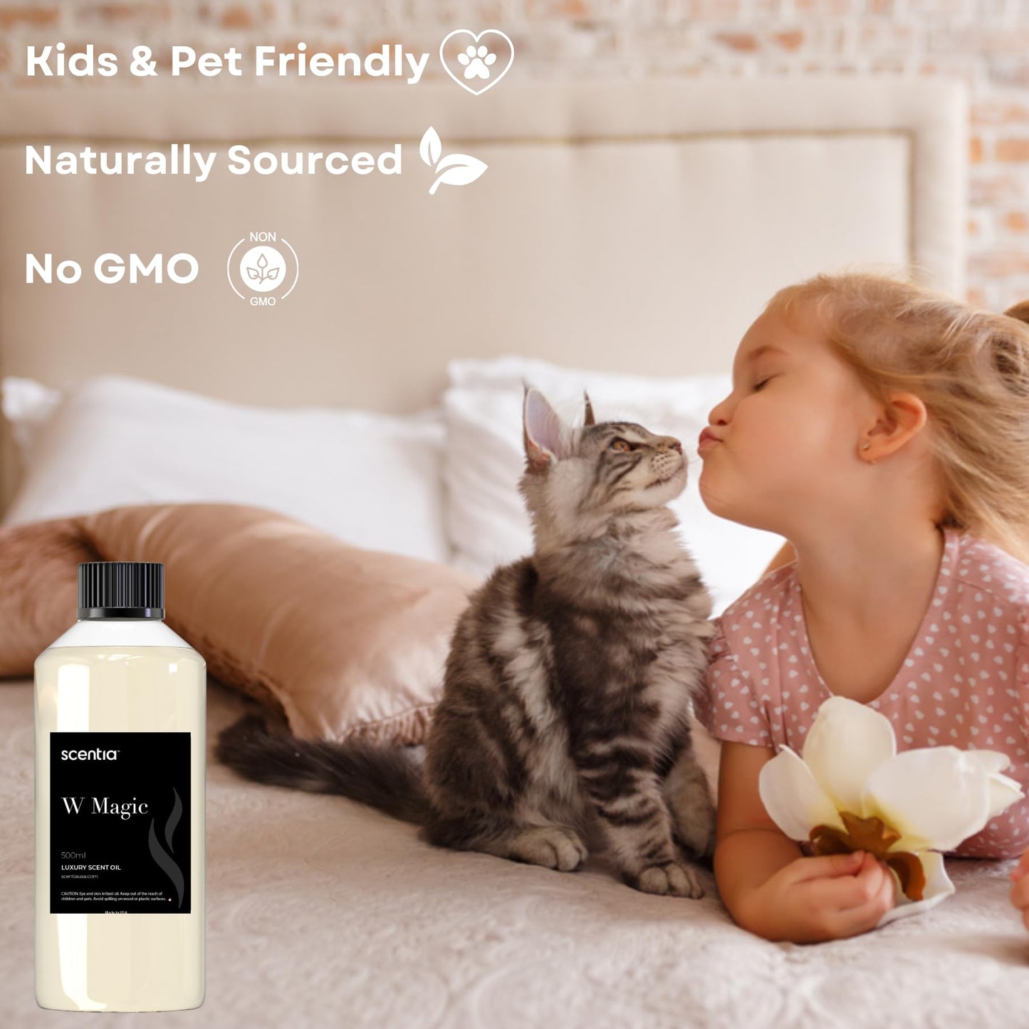Scentia W Bliss Diffuser Refill Oil 500 mL – Bergamot, Lemongrass & Jasmine – Hotel-Inspired