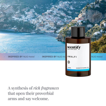 Scentify Amalfi Aroma Oil Refill for Diffusers – Lemon, Jasmine, Orchid, Amber, Musk | 100ml