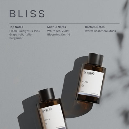 Scentify Bliss Aroma Oil Refill – Eucalyptus, Bergamot, Tea & Powdery Diffuser Fragrance 470ml (16 oz)