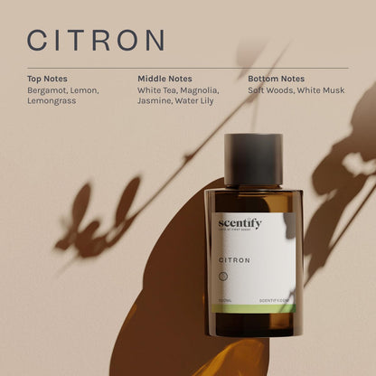 Scentify Citron Aroma Oil Refill for Diffusers – Lemon, Jasmine, Musk & Woods (100ml)