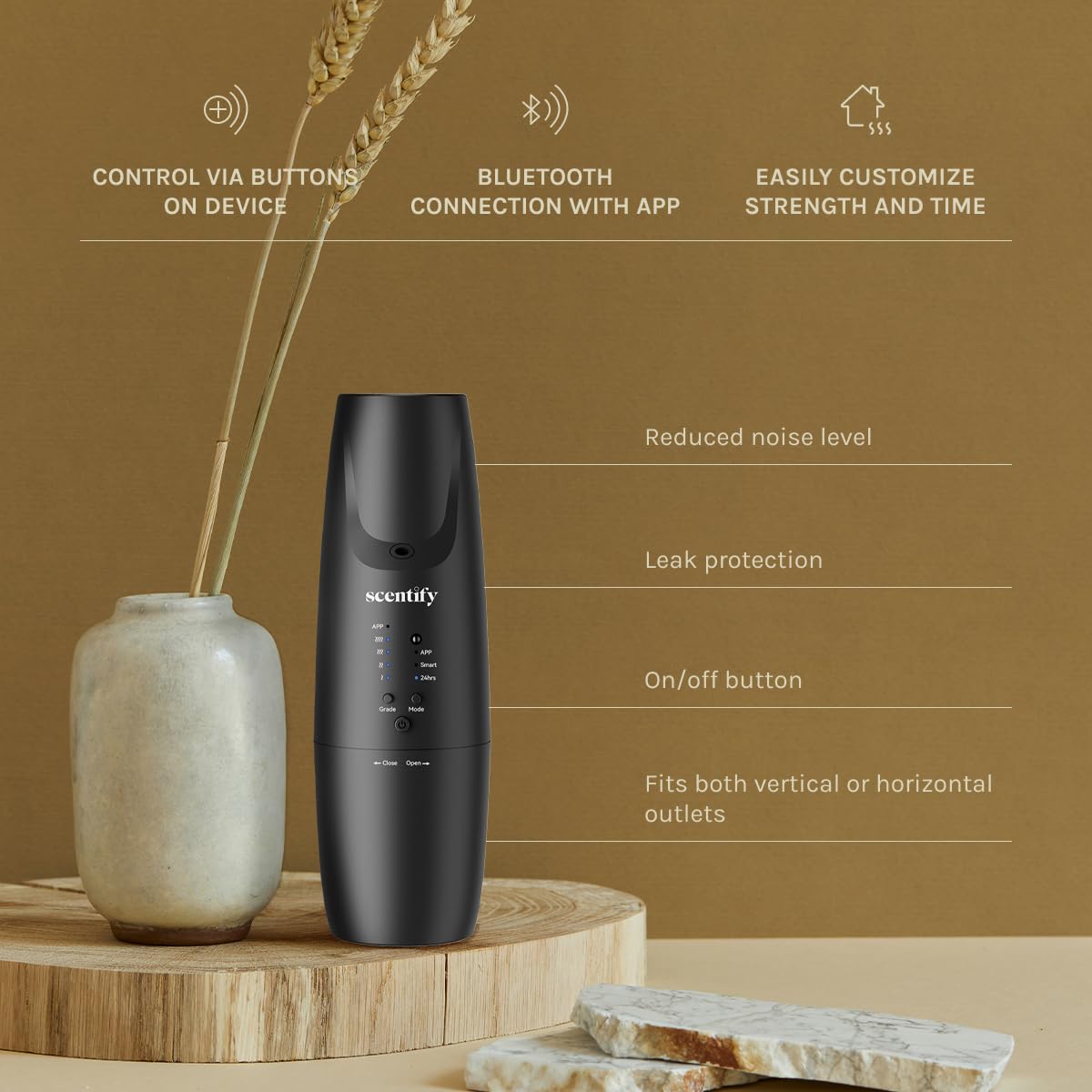 Scentify Plug-in Diffuser V2 | Bluetooth App Control for Home, Office, Spa | 800 sq ft | 100ml