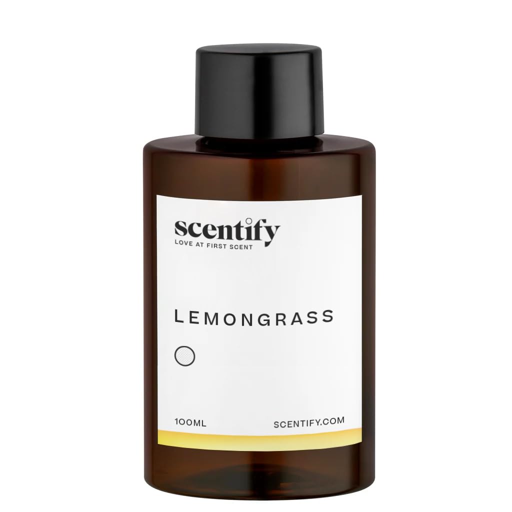 Scentify Lemongrass Aroma Oil Refill for Diffusers – Lemongrass, Clove & Musk (100ml / 3.38 oz)