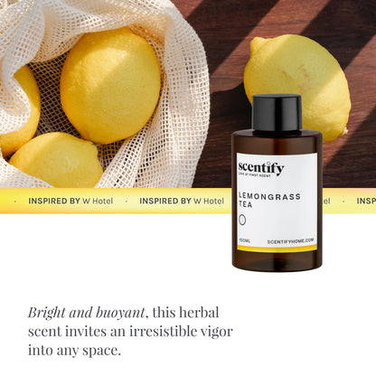 Scentify Lemongrass Aroma Oil Refill for Diffusers – Lemongrass, Clove & Musk (100ml / 3.38 oz)