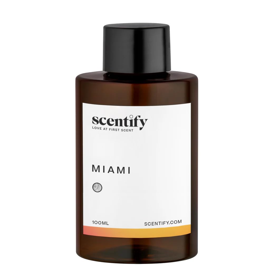 Scentify Miami Aroma Oil Refill for Diffusers – Creamy Cashmere Sandalwood Musk, 100ml