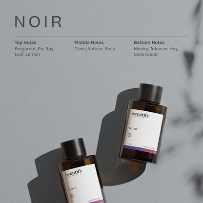 Scentify Noir Aroma Oil Refill for Diffusers – Bergamot, Bay Leaf, Vetiver, Cedar & Musk (100ml)