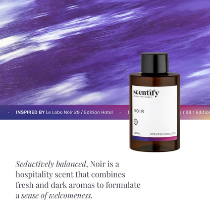 Scentify Noir Aroma Oil Refill for Diffusers – Bergamot, Bay Leaf, Vetiver, Cedar & Musk (100ml)