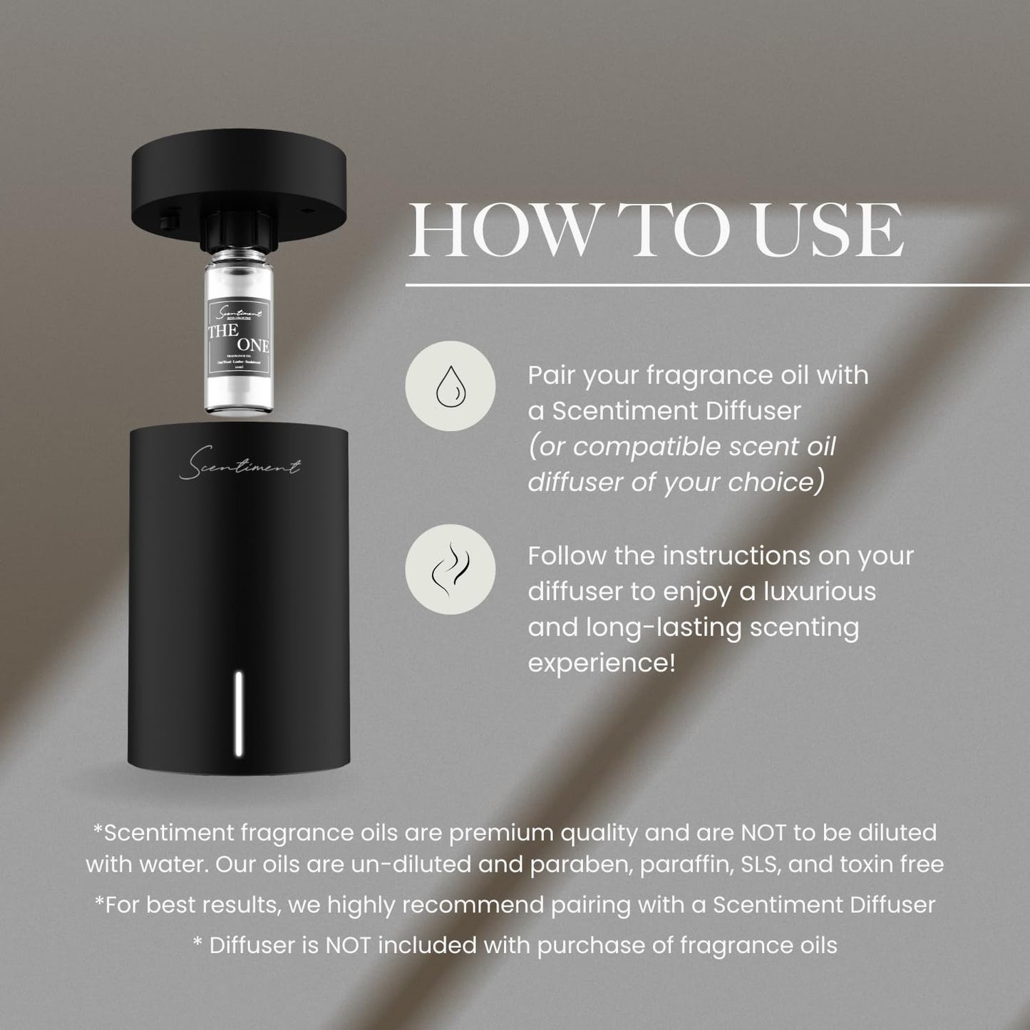 Scentiment Diffuser Oil - Beach Resort (20 mL) | Luxury Aromatherapy with Bergamot, Ocean, Peony, Amber & Sandalwood