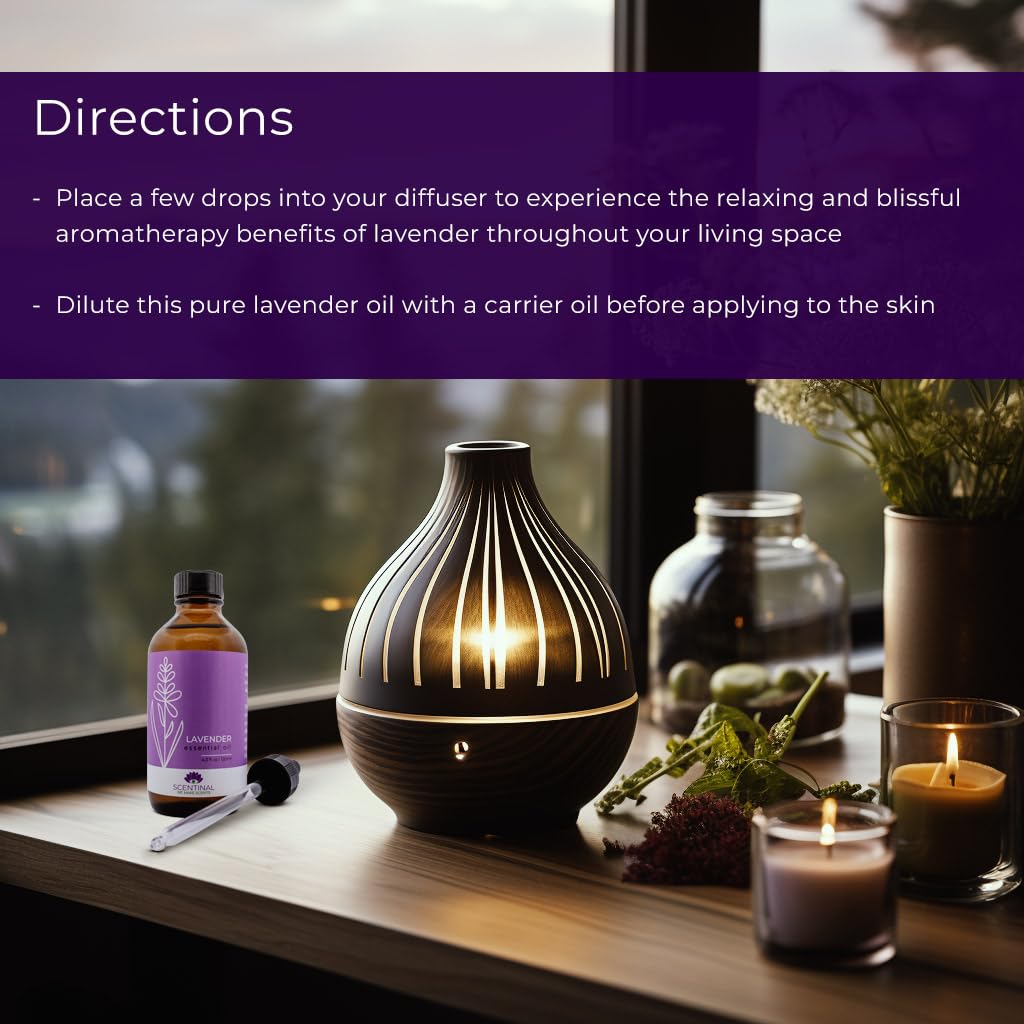 Scentinal Premium Essential Oil Kit – 4oz (120ml) Eyedropper – 100% Pure Peppermint, Lavender & Eucalyptus