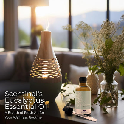 Scentinal Premium Essential Oil Kit – 4oz (120ml) Eyedropper – 100% Pure Peppermint, Lavender & Eucalyptus