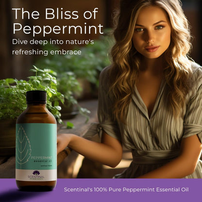 Scentinal Premium Essential Oil Kit – 4oz (120ml) Eyedropper – 100% Pure Peppermint, Lavender & Eucalyptus
