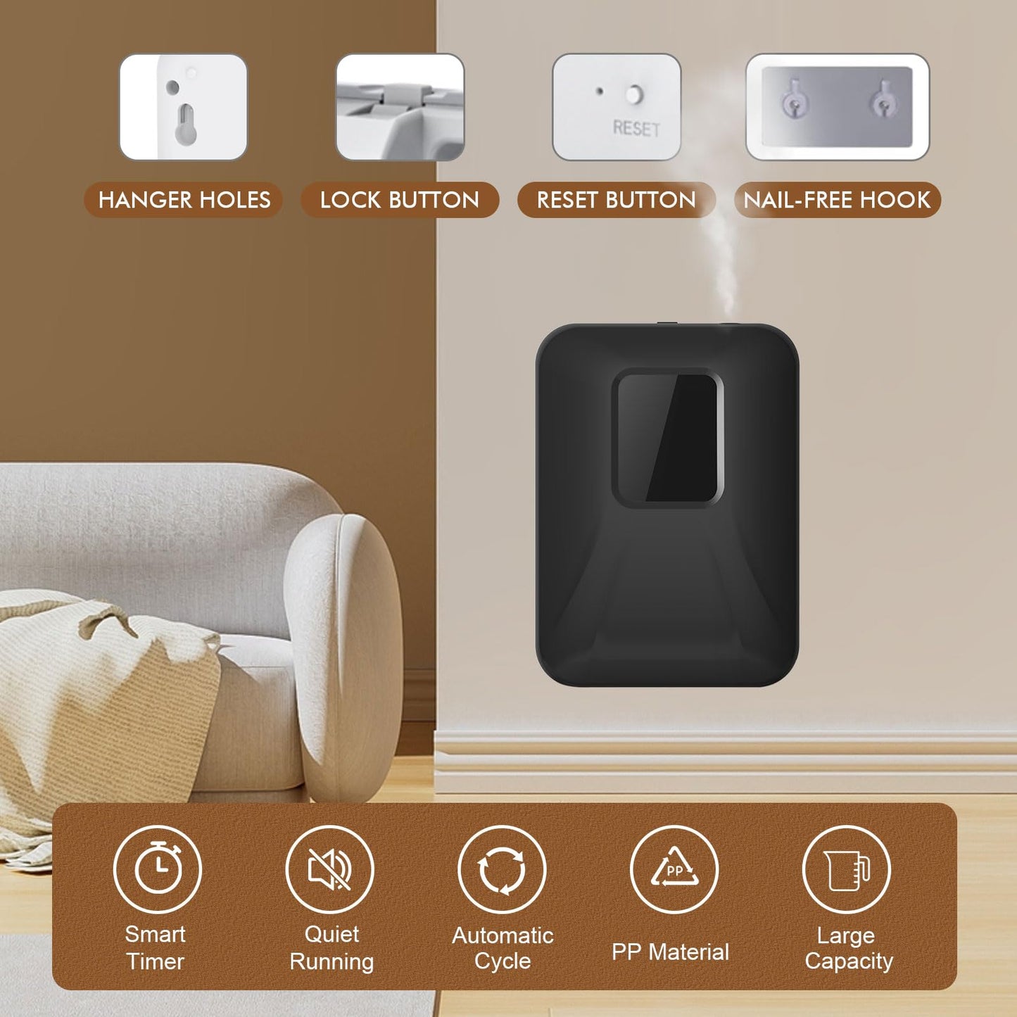 Scentiplus Smart Bluetooth Scent Diffuser — 1000 Sq Ft, Waterless Cold-Air Diffusion