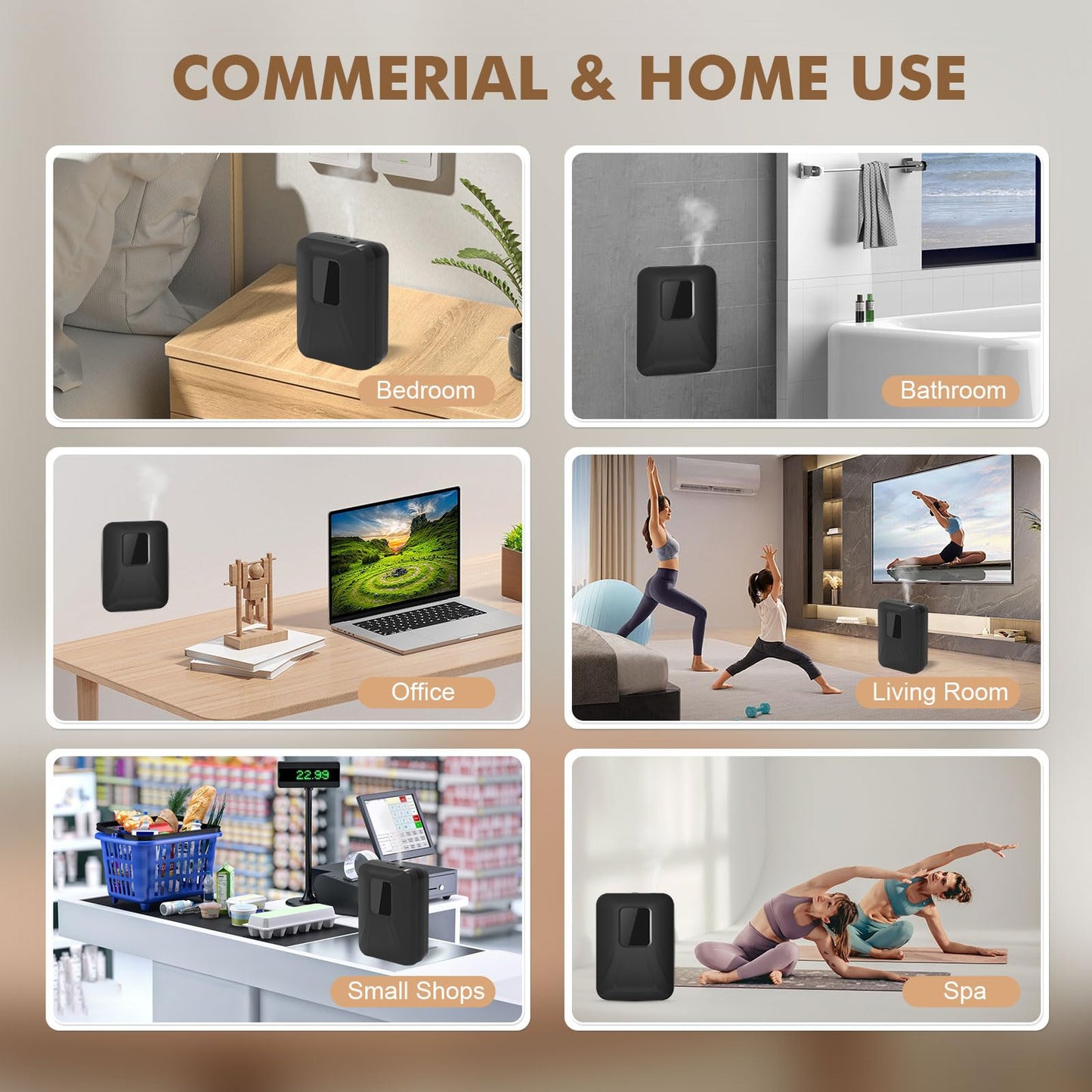 Scentiplus Smart Bluetooth Scent Diffuser — 1000 Sq Ft, Waterless Cold-Air Diffusion