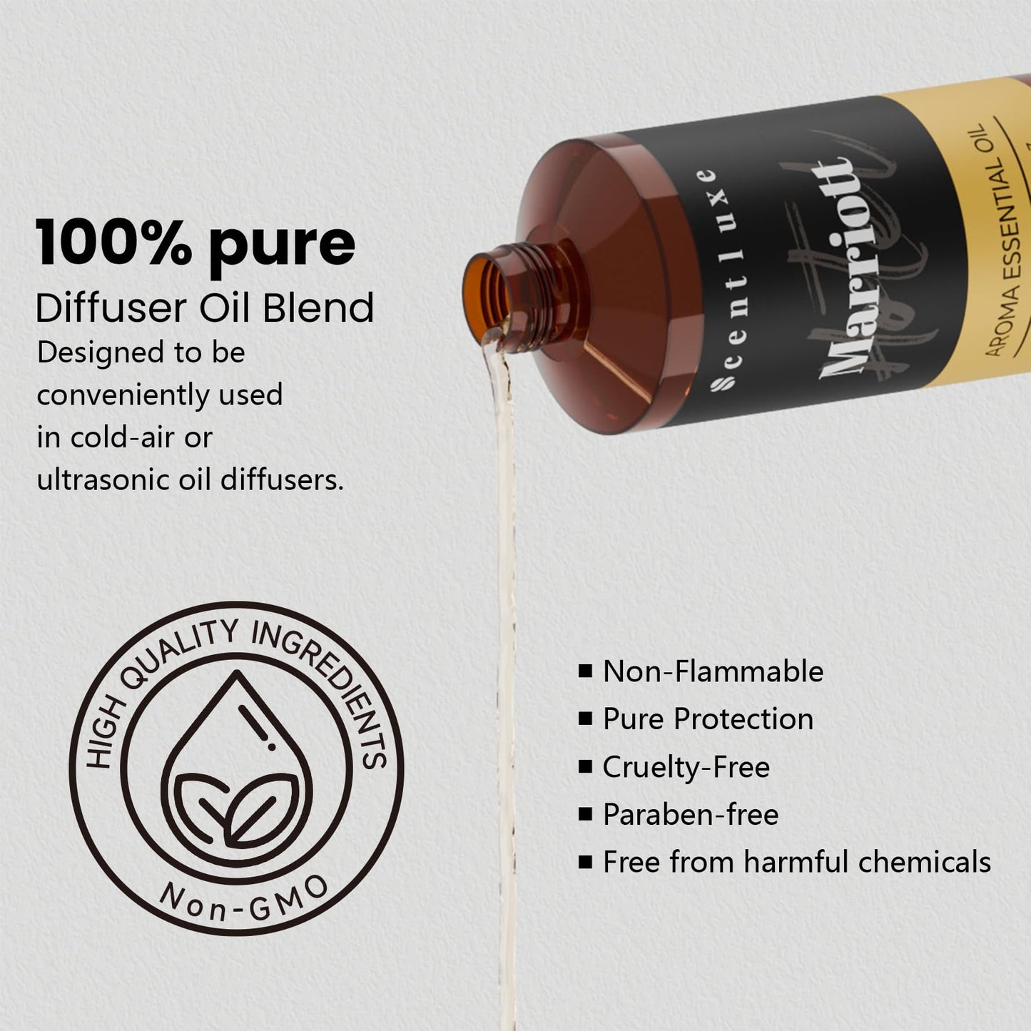 ScentLuxe Essential Oils – Marriott Beach Villa Diffuser Oil 250mL | Bitter Orange, Jasmine & Lily of the Valley