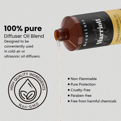 ScentLuxe Essential Oils – Marriott Beach Villa Diffuser Oil 250mL | Bitter Orange, Jasmine & Lily of the Valley