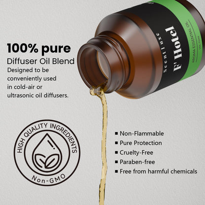 F' Hotel Essential Oils for Aromatherapy Diffusers | Scentluxe – Premium 15 mL Fragrance Oil Inspired by Four Seasons Hotel Scents