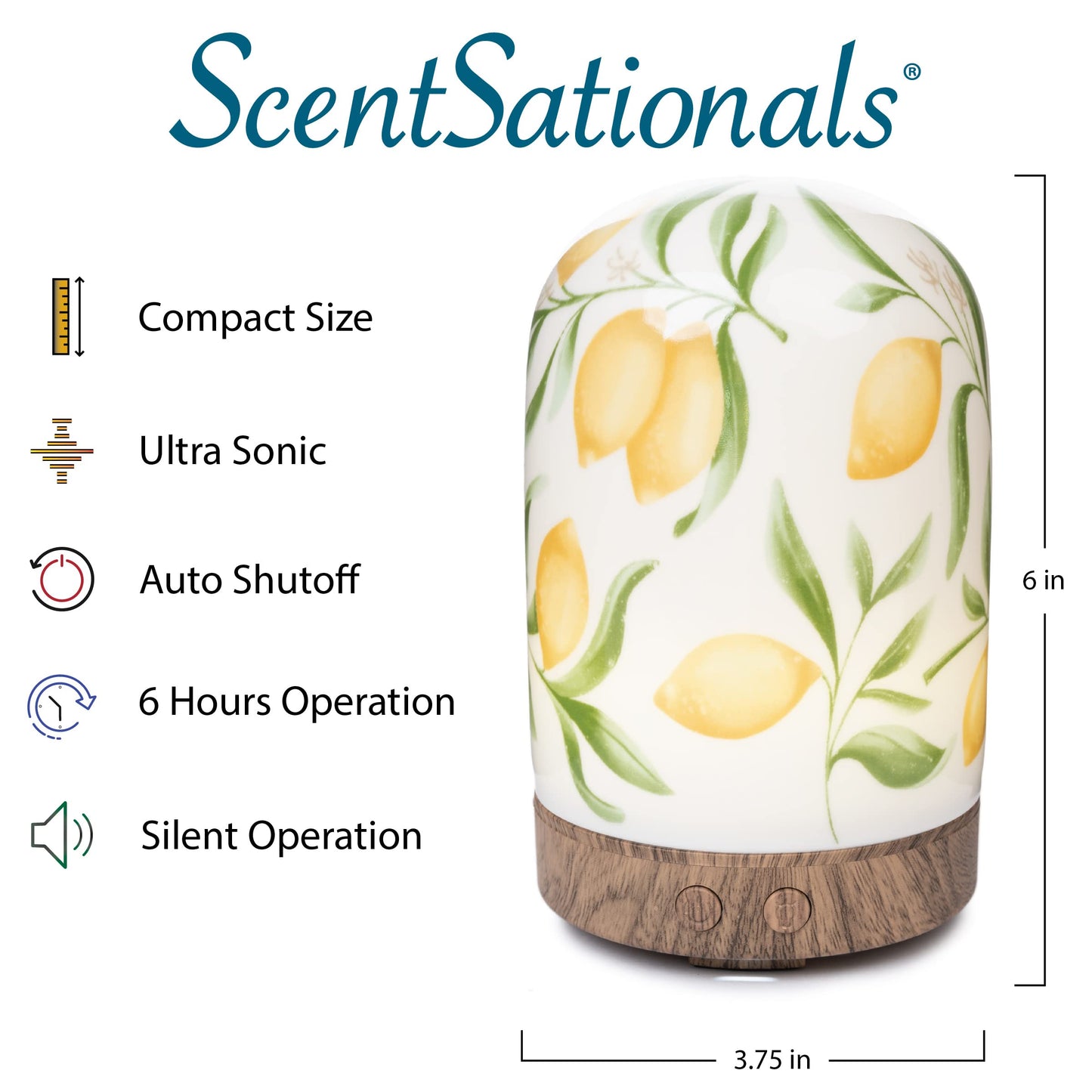 Scentsationals Lemon Drop Diffuser | Eclectic Collection for Living Room & Bedroom