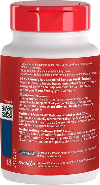 Schiff Move Free Advanced Plus 1500 mg MSM – 120 Coated Tablets, Pack of 3