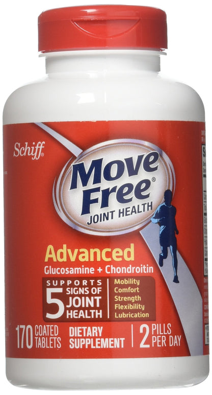 Schiff Move Free Joint Health Dietary Supplement - Advanced Glucosamine Chondroitin, 170 Tablets