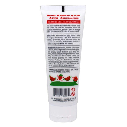 Schmidt's Toothpaste Kids Watermelon Strawberry, 4.7 oz – Natural Fluoride-Free Kids Toothpaste