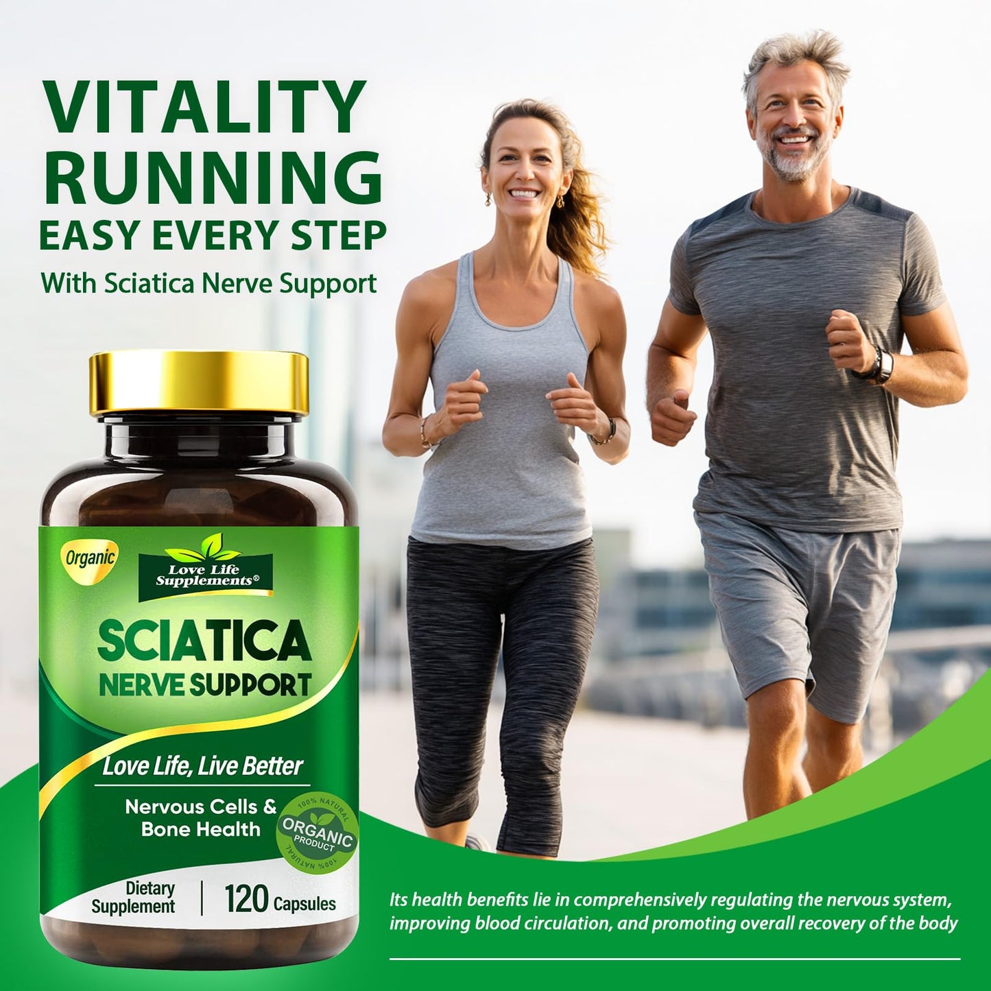 Sciatic Nerve Relief - Natural Ingredients, 120 Capsules