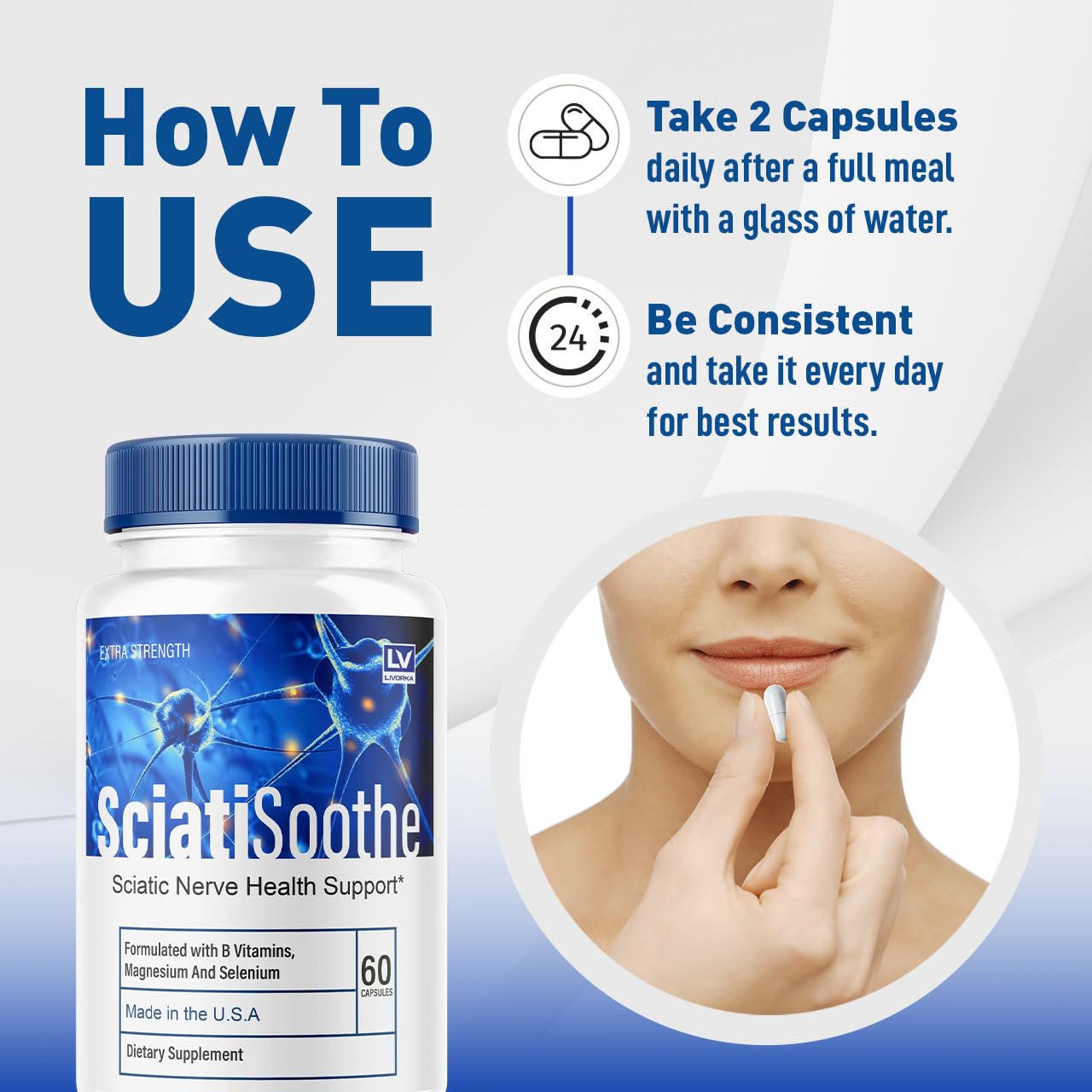 2-Pack SciatiSoothe Capsules | Official SciatiSoothe Sciatica Support