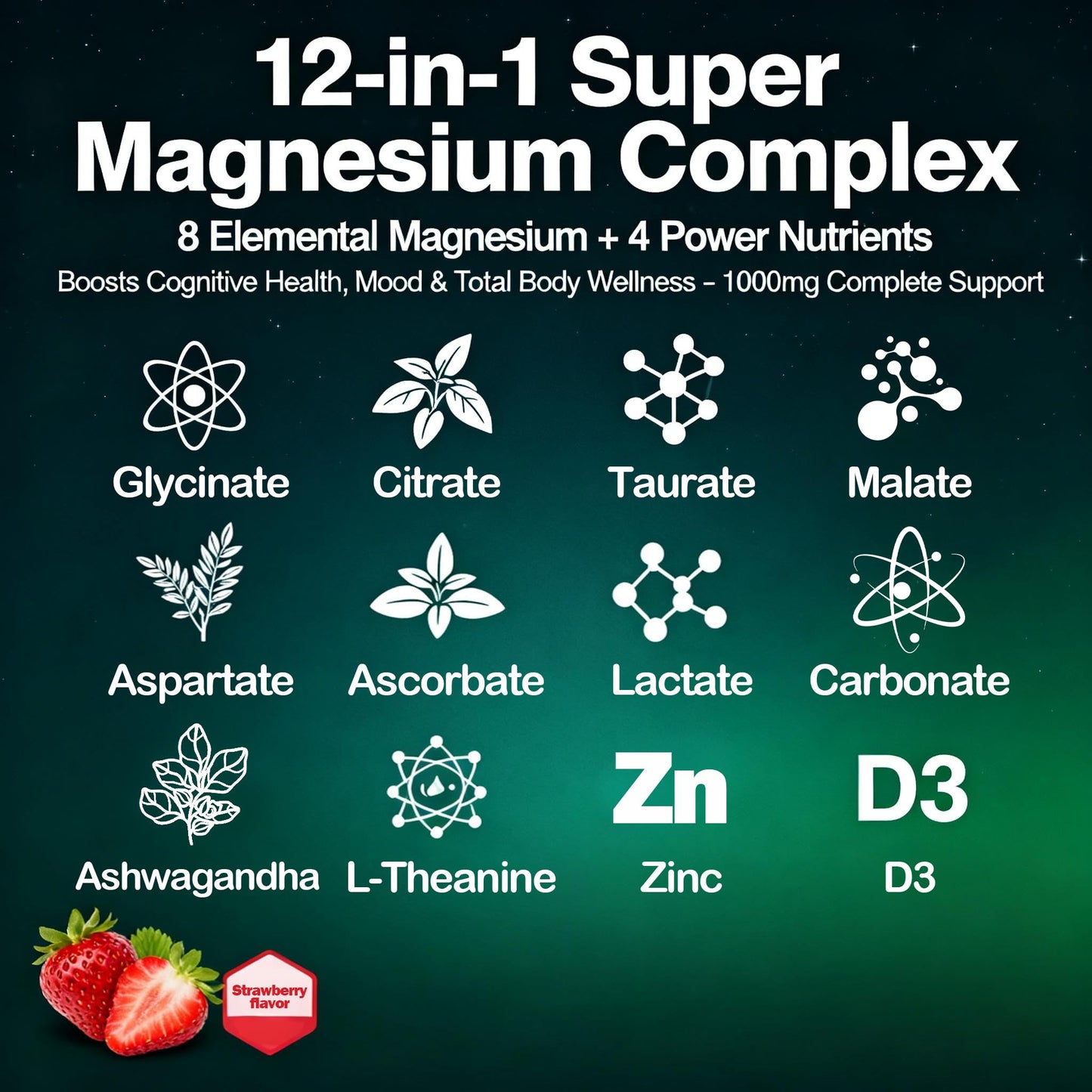Scibalia Liposomal Magnesium 12-in-1 Liquid Drops | 1000mg, Ashwagandha, L-Theanine, D3 & Zinc