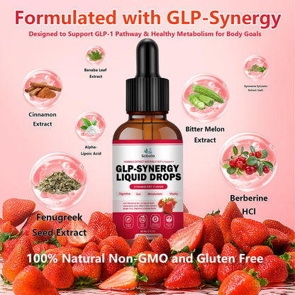 Scibalia GLP-1 Supplement Drops - 12-in-1 Natural Appetite, Metabolism & Digestive Support